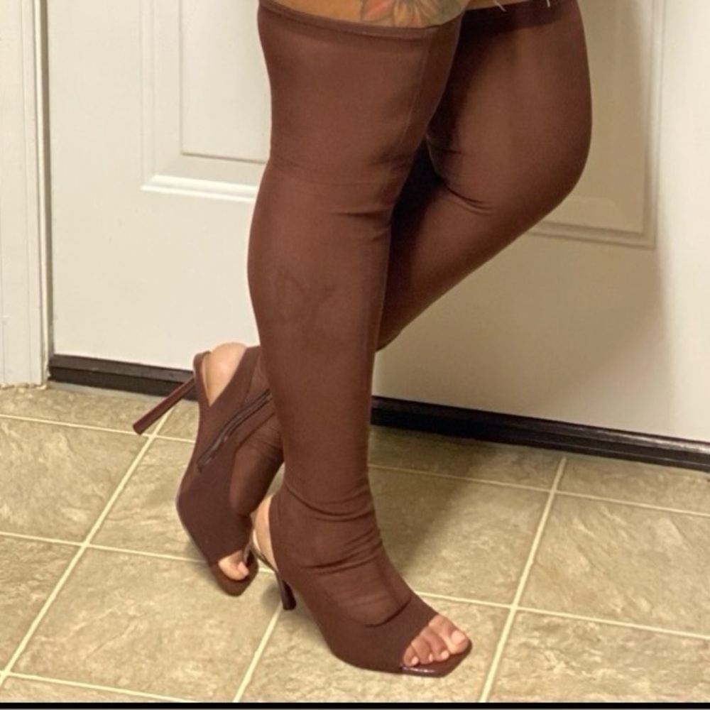 Steve Madden Brown Open-Toe Heels